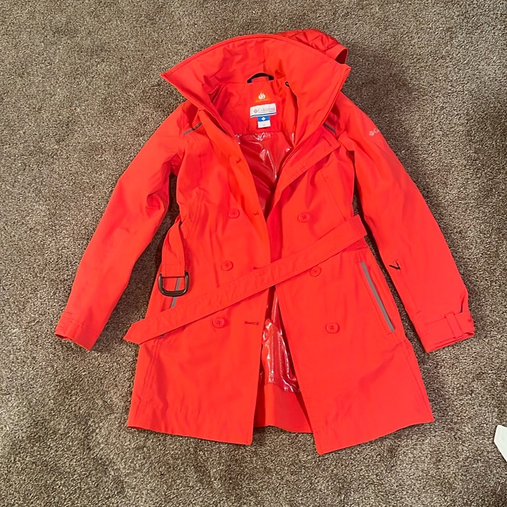 Women’s Columbia Zip Up Trench coat Omni Heat